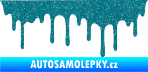 Samolepka Stékající skvrna 008 levá Ultra Metalic tyrkysová