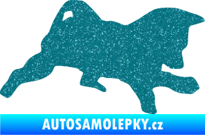 Samolepka Štěňátko 002 pravá německý ovčák Ultra Metalic tyrkysová