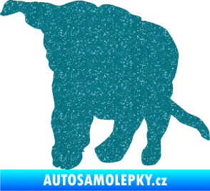 Samolepka Štěňátko 003 levá Ultra Metalic tyrkysová