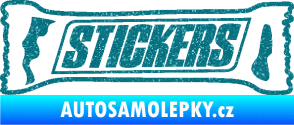 Samolepka Stickers nápis Ultra Metalic tyrkysová