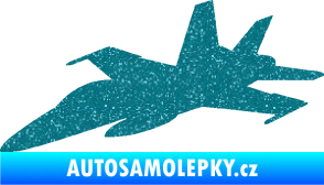 Samolepka Stíhací letoun 001 levá Ultra Metalic tyrkysová