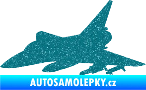Samolepka Stíhací letoun 005 levá Ultra Metalic tyrkysová