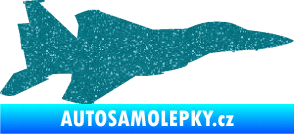 Samolepka Stíhací letoun 006 pravá Ultra Metalic tyrkysová