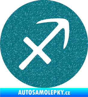 Samolepka Střelec 001 - horoskop Ultra Metalic tyrkysová