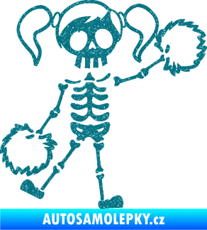 Samolepka The Bone Family Holka Ultra Metalic tyrkysová