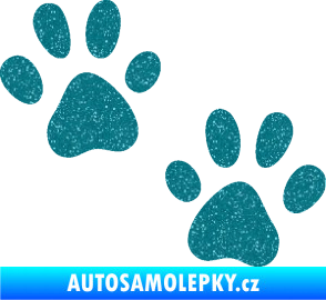 Samolepka Tlapky 011 Ultra Metalic tyrkysová