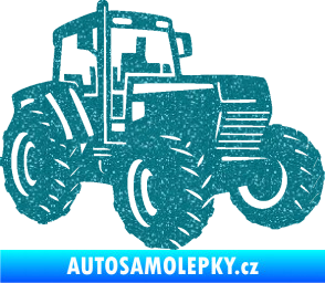 Samolepka Traktor 002 pravá Zetor Ultra Metalic tyrkysová