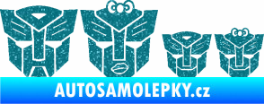 Samolepka Transformers 001 rodinka v autě Ultra Metalic tyrkysová
