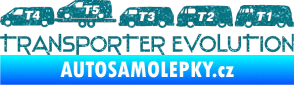 Samolepka Transporter evolution - levá Ultra Metalic tyrkysová