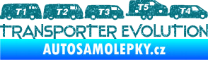 Samolepka Transporter evolution - pravá Ultra Metalic tyrkysová
