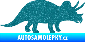 Samolepka Triceratops 001 pravá Ultra Metalic tyrkysová