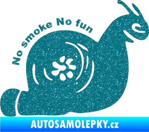 Samolepka Turbo šnek 005 no smoke no fun pravá Ultra Metalic tyrkysová