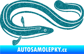 Samolepka Úhoř 001 pravá Ultra Metalic tyrkysová
