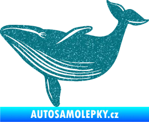 Samolepka Velryba 002 levá Ultra Metalic tyrkysová