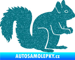 Samolepka Veverka 001 pravá Ultra Metalic tyrkysová
