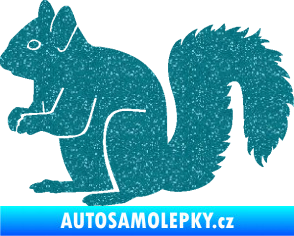 Samolepka Veverka 001 levá Ultra Metalic tyrkysová