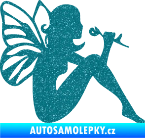 Samolepka Víla 001 pravá Ultra Metalic tyrkysová