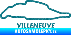 Samolepka Okruh Villeneuve Ultra Metalic tyrkysová