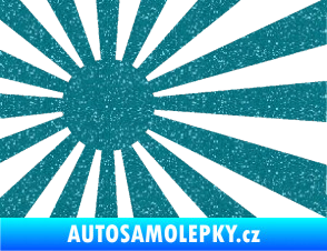 Samolepka Vlajka Japonsko 002 levá JDM Ultra Metalic tyrkysová