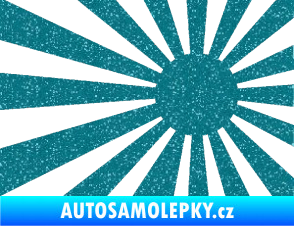 Samolepka Vlajka Japonsko 002 pravá JDM Ultra Metalic tyrkysová