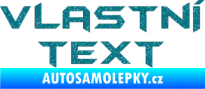 Samolepka Vlastní text - Batman Ultra Metalic tyrkysová