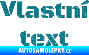 Samolepka Vlastní text - Black Ops Ultra Metalic tyrkysová