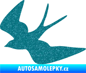 Samolepka Vlaštovka 001 levá Ultra Metalic tyrkysová