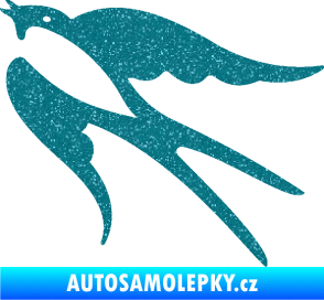 Samolepka Vlaštovka 003 levá Ultra Metalic tyrkysová
