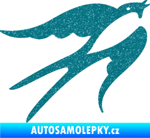 Samolepka Vlaštovka 003 pravá Ultra Metalic tyrkysová