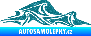 Samolepka Vlny 002 pravá moře Ultra Metalic tyrkysová