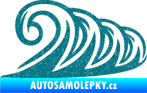 Samolepka Vlny 006 pravá moře Ultra Metalic tyrkysová