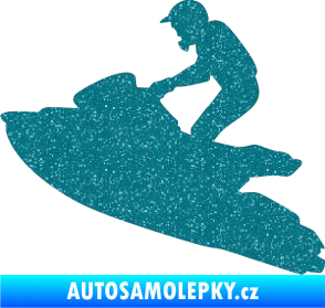 Samolepka Vodní skútr 001 levá Ultra Metalic tyrkysová