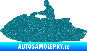 Samolepka Vodní skútr 003 levá Ultra Metalic tyrkysová