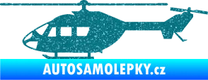 Samolepka Vrtulník 001 levá helikoptéra Ultra Metalic tyrkysová