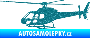Samolepka Vrtulník 002 levá helikoptéra Ultra Metalic tyrkysová