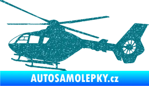 Samolepka Vrtulník 006 levá helikoptéra Ultra Metalic tyrkysová