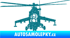 Samolepka Vrtulník 009 levá helikoptéra Ultra Metalic tyrkysová
