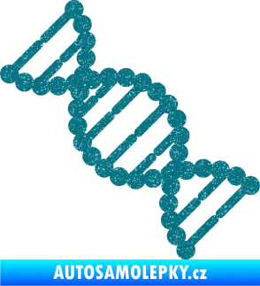 Samolepka Vzorec DNA levá Ultra Metalic tyrkysová