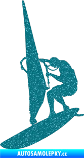Samolepka Windsurfing 001 levá Ultra Metalic tyrkysová