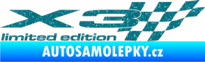 Samolepka X3 limited edition pravá Ultra Metalic tyrkysová