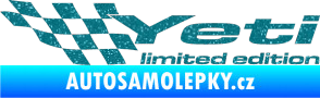 Samolepka Yeti limited edition levá Ultra Metalic tyrkysová
