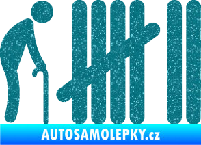 Samolepka Zářezy 005  Ultra Metalic tyrkysová