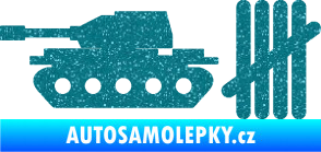 Samolepka Zářezy 008 tank Ultra Metalic tyrkysová
