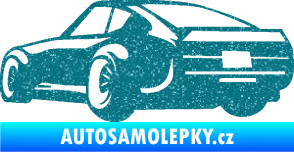 Samolepka Závodní auto 009 levá Ultra Metalic tyrkysová