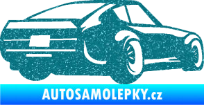 Samolepka Závodní auto 009 pravá Ultra Metalic tyrkysová