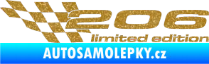 Samolepka 206 limited edition levá Ultra Metalic zlatá