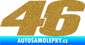 Samolepka 46 Valentino Rossi jednobarevná Ultra Metalic zlatá