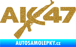 Samolepka AK 47 Ultra Metalic zlatá
