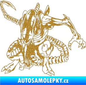 Samolepka Alien 002 levá Ultra Metalic zlatá