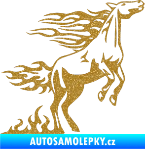 Samolepka Animal flames 001 pravá kůň Ultra Metalic zlatá